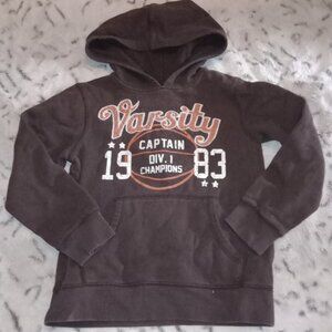 Jumping Beans Boys Size L(7) Brown Hooded Sweatshirt Hoodie Basketball 1983